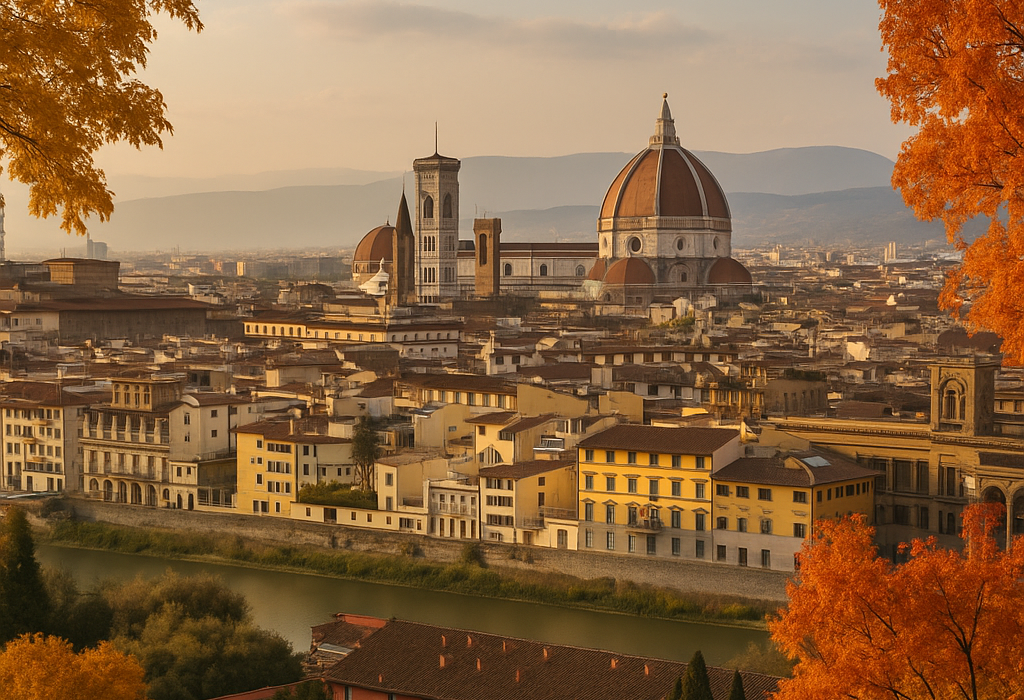 Panorama autunnale di Firenze con il Duomo