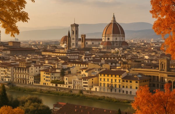 Panorama autunnale di Firenze con il Duomo